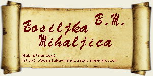 Bosiljka Mihaljica vizit kartica
